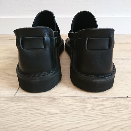 【Fracap/フラカップ】バケッタレザーシューズ　ブラック