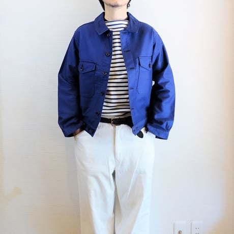 【Le Sans Pareil/ル サン パレイユ】コットンモールスキン メカニカル ジャケット　ネイビー