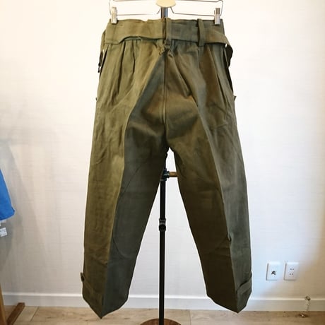【French Army 40's M-38 Motorcycle Pants DeadStock】フランス軍 40's M-38 モーターサイクルパンツ DeadStock