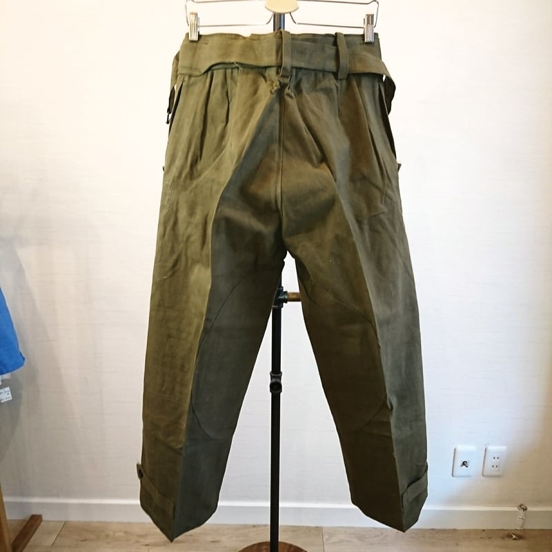 vintage 40's〜 french M38motorcycle pants Vintage French Army Trousers 1940s 1947 Chore Pants M38