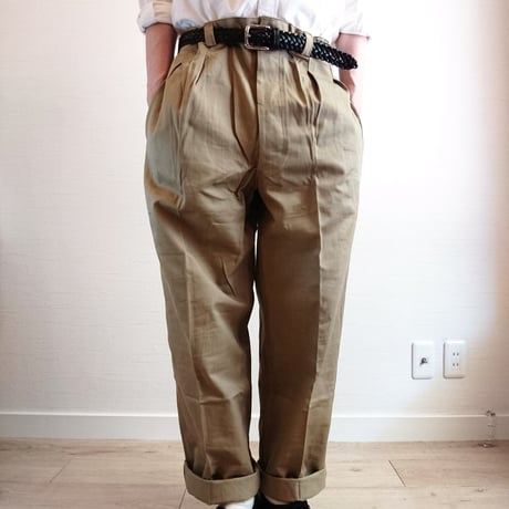 【French Army M-52 Chino Pants Late Model DeadStock】フランス軍 M-52 チノパンツ後期型 DeadStock