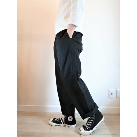【French Army M-52 Chino Pants DeadStock Fabric Dyeing】フランス軍 M-52 チノパンツ後期型 DeadStock 後染め　ブラック