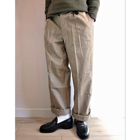 1タックモデル【French Army M-52 Chino Pants Late Model DeadStock】フランス軍 M-52 チノパンツ後期型 DeadStock  