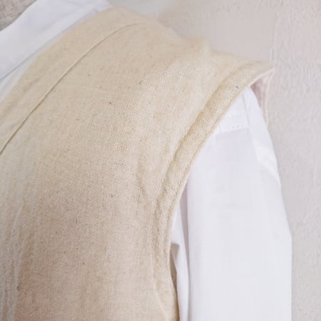 【French Army 50's Linen Vest used】フランス軍 50's リネンベスト  used