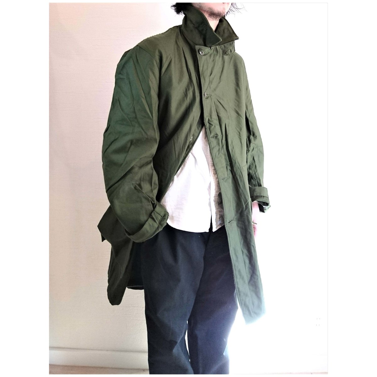 ほぼDEADSTOCK 60´s 70´sスウェーデン軍 M-59コットンサテンオーバー