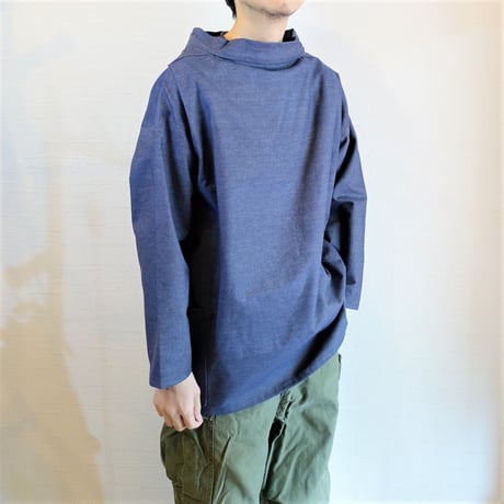 【Newlyn Smocks/ニューリン スモック】Round Neck Smocks　ラウンドネックスモック　デニム