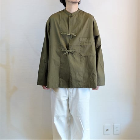 【ARMY TWILL/アーミーツイル】Cotton Polyester Plain Wave Tape Shirt　コットンポリエステル プレーンウィーブ テープシャツ　カーキ