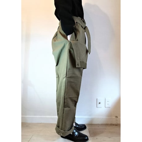 【French Army M-38 Motorcycle Pants Wood Button DeadStock】フランス軍  M-38 モーターサイクルパンツ ウッドボタン DeadStock