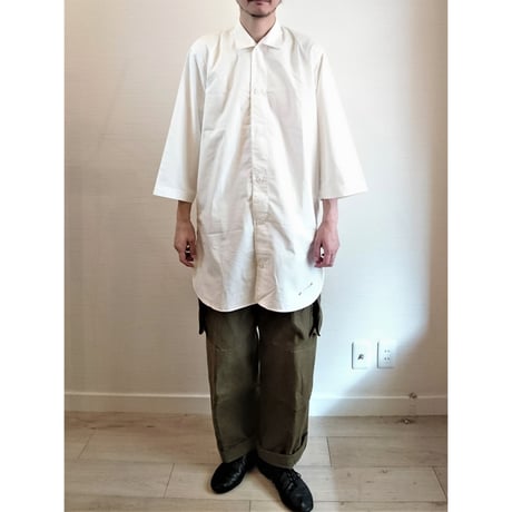 【Swedish Army Hospital Shirts DeadStock White 】スウェーデン軍 ホスピタルシャツ DeadStock ホワイト