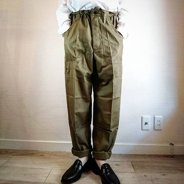 80s VINTAGE チェコ軍 ダブルニーオーバーオール ミリタリー L