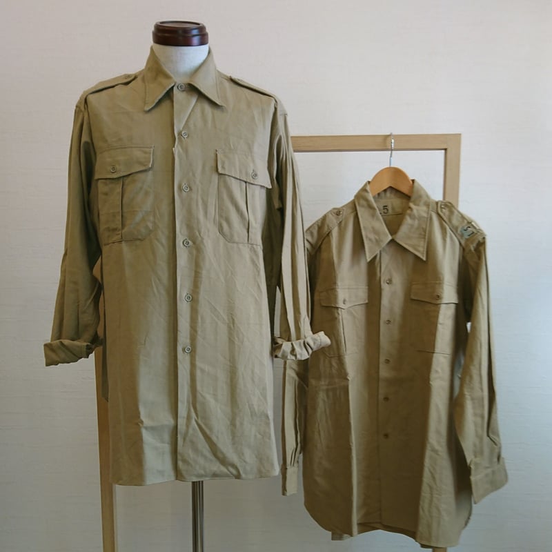French Military 50´S～60´S Work Shirt Dead Sto