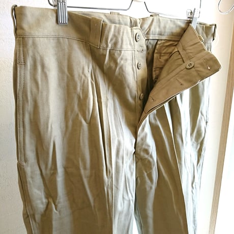 1タックモデル【French Army M-52 Chino Pants Late Model DeadStock】フランス軍 M-52 チノパンツ後期型 DeadStock  