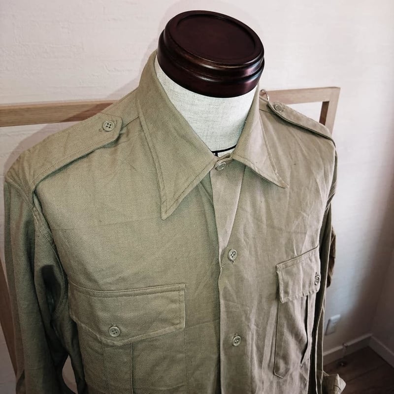 French Military 50´S～60´S Work Shirt Dead Sto
