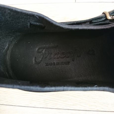 【Fracap/フラカップ】バケッタレザーシューズ　ブラック