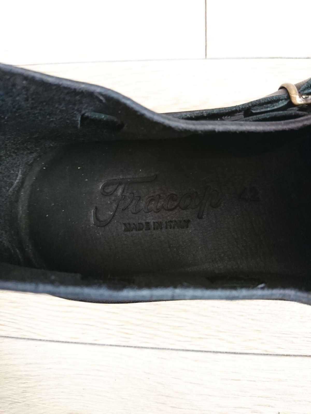 Fracap/フラカップ】バケッタレザーシューズ ブラック | GROWER