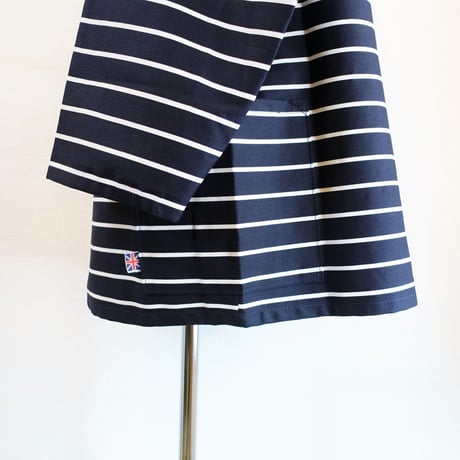【Newlyn Smocks/ニューリン スモック】Round Neck Smocks　ラウンドネックスモック　ボーダー（ネイビー×ホワイト）
