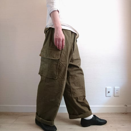 【French Army M-47 Cargo Pants Early Model DeadStock】フランス軍 M-47 カーゴパンツ 前期型 DeadStock
