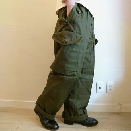 【Cnadian Army 80´S Wind Over Pants Dead Stock】カナダ軍 80´S ウィンド オーバーパンツ  DeadStock　 Long/Small