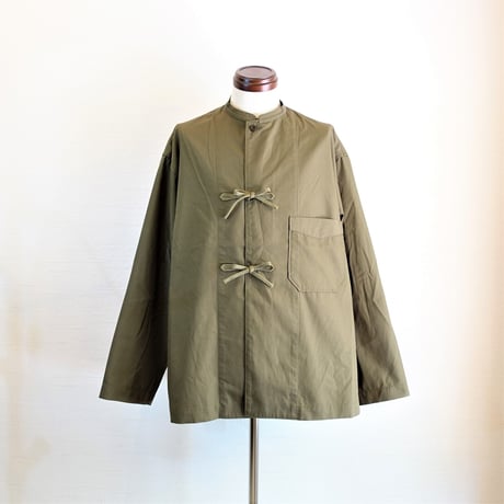 【ARMY TWILL/アーミーツイル】Cotton Polyester Plain Wave Tape Shirt　コットンポリエステル プレーンウィーブ テープシャツ　カーキ