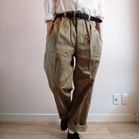 【French Army M-52 Chino Pants Late Model DeadStock】フランス軍 M-52 チノパンツ後期型 DeadStock