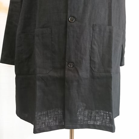 【HOLD FAST/ホールドファスト】Warehouse Linen Coat ウエアハウス リネンコート　ブラック