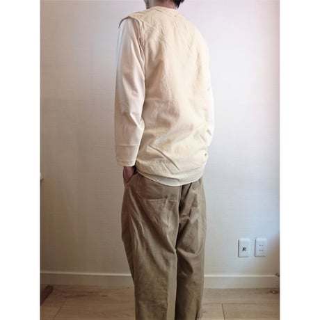 【French Army 50's Linen Vest used】フランス軍 50's リネンベスト  used