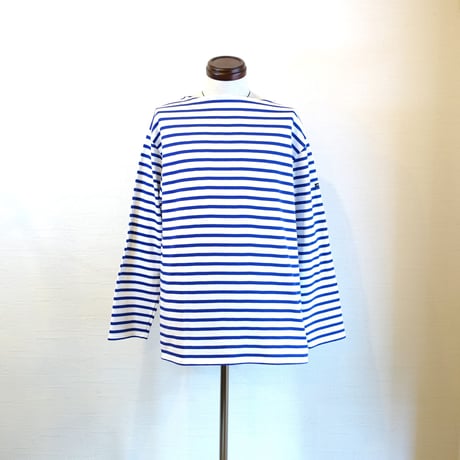 【SAINT JAMES/セントジェームス】OUESSANT SHIRT ウエッソン シャツ　ホワイト×ブルー