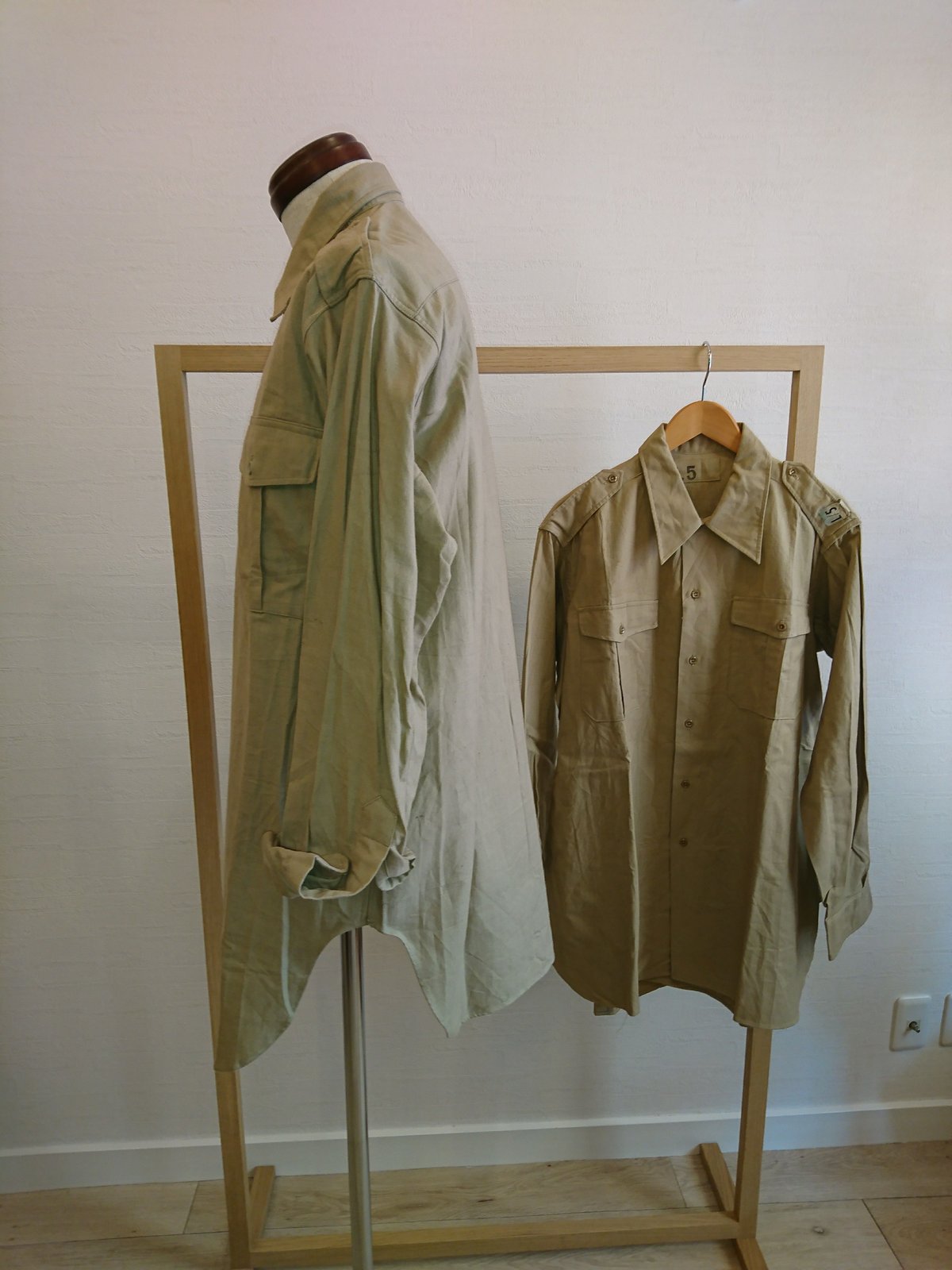 French Military 50´S～60´S Work Shirt Dead Sto