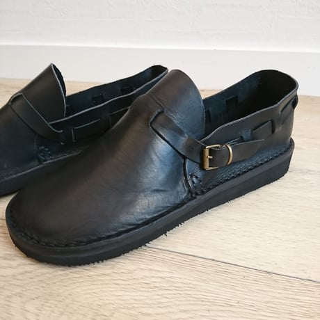 【Fracap/フラカップ】バケッタレザーシューズ　ブラック