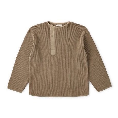 OLD JOE(オールドジョー) -ASYMMETRY FRONT HENLY SWEATER(DUNE)