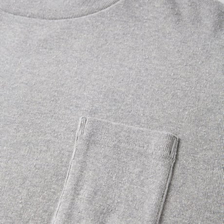 OLD JOE(オールドジョー) -MOCK-NECK NEP RIBED TOPS(JASPE GREY)