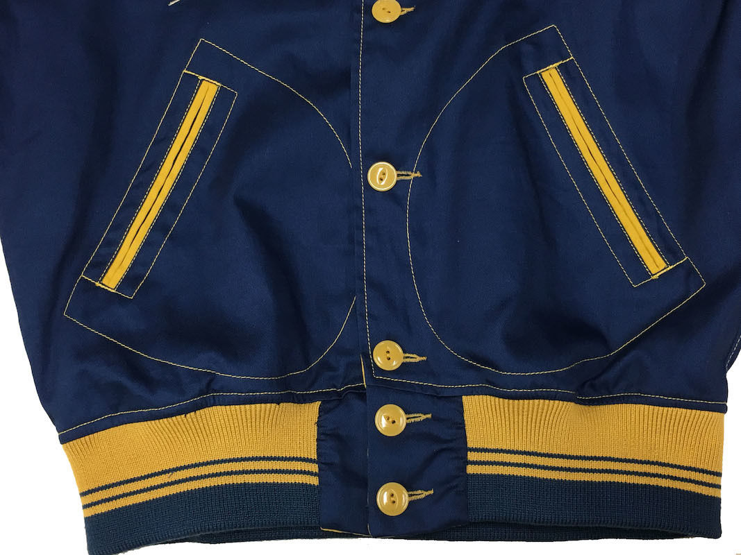 NorthNoName(ノースノーネーム)-COTTON VARSITY JACKET(BLU