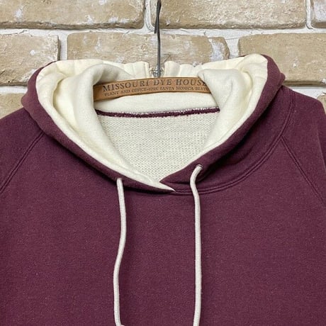 NorthNoName(ノースノーネーム)-TWO TONE RABBIT HOODIE(BURGUNDY )