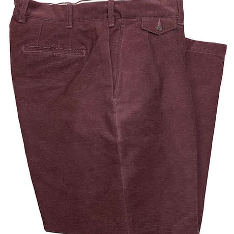 NorthNoName(ノースノーネーム)-TOW TUCK CORDUROY TROUSERS(BURGUNDY)