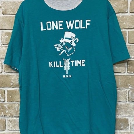 NorthNoName(ノースノーネーム)-LONE WOLF REVERSIBLE T(TURQUOISE/WHITE)