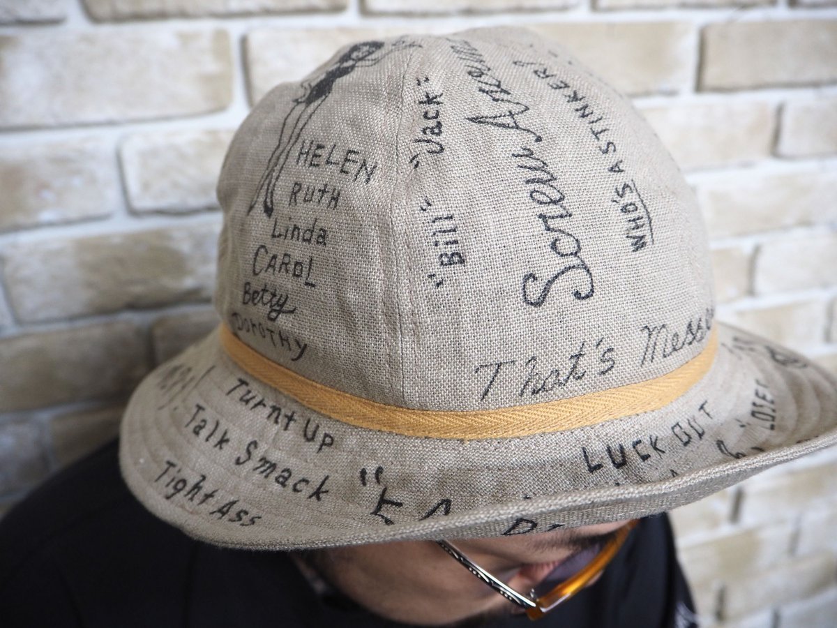 ノースノーネーム リネンバケットハット（ハンドペイント