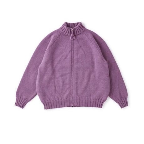 OLD JOE(オールドジョー) -TWEEDY YARN ZIP SWEATER(PLUM)