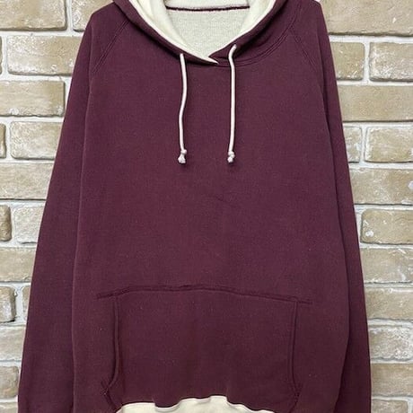 NorthNoName(ノースノーネーム)-TWO TONE RABBIT HOODIE(BURGUNDY )