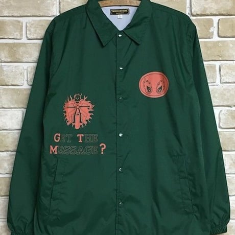 NorthNoName(ノースノーネーム)-”GET THE MESSAGE?” COACH JACKET(GREEN)