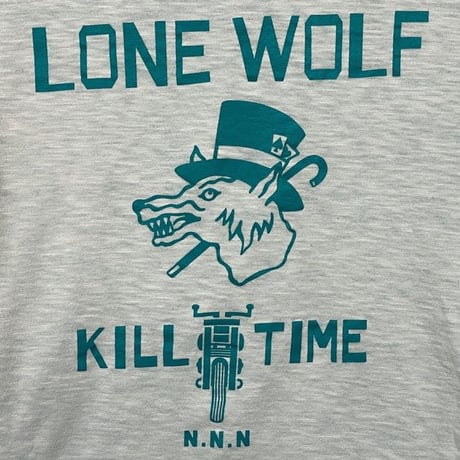 NorthNoName(ノースノーネーム)-LONE WOLF REVERSIBLE T(TURQUOISE/WHITE)