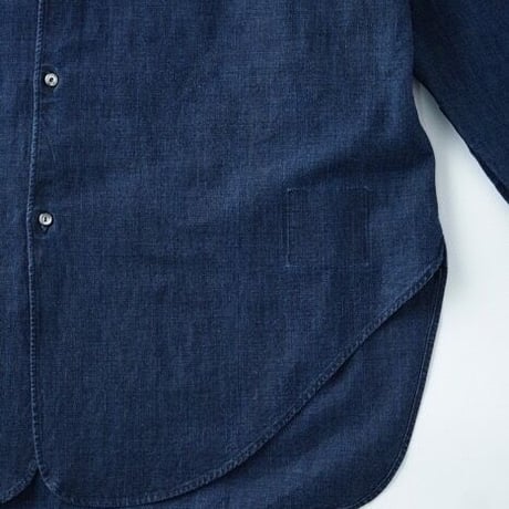 OLD JOE(オールドジョー) -BAND COLLAR LONG TAIL SHIRTS(INDIGO CLOTH)