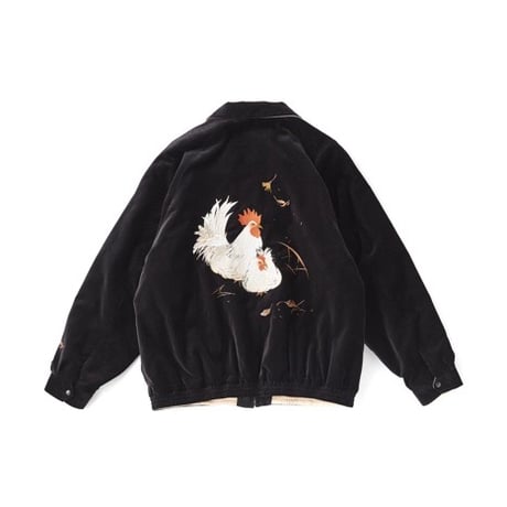 OLD JOE(オールドジョー) - STUNNING VELVET SOUVENIR JACKET Niwatori to Hiyoko(ONYX)