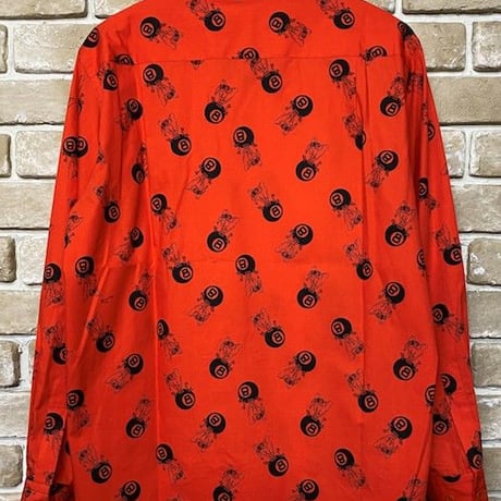NorthNoName(ノースノーネーム)-NNN PATCH PATTERN 8BALL L/S SHIRT(ORANGE)