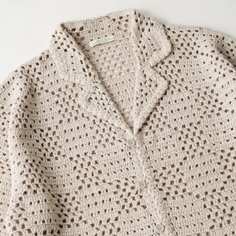 OLD JOE(オールドジョー) -HAND CROCHET HAVANA SHIRTS Long-sleeve(BONE)
