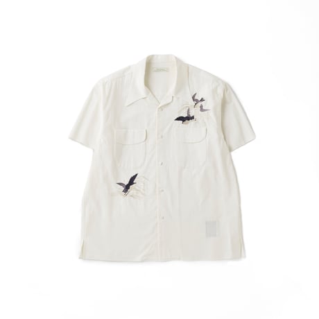 OLD JOE(オールドジョー) -SWALLOW COLLAR NASSOU SHIRTS S/S EMBROIDERY(BONE)