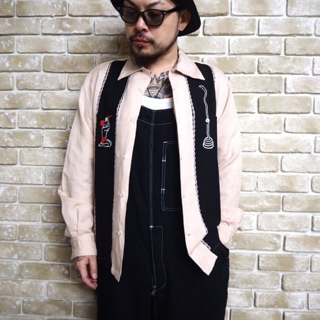 NorthNoName(ノースノーネーム)-30’s TYPE LINEN OVER ALL(BLACK)
