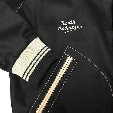 NorthNoName(ノースノーネーム)-COTTON VARSITY JACKET(BLACK)