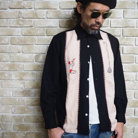 NorthNoName(ノースノーネーム)-SNAKE CHARMER SHIRTS(BLACK)