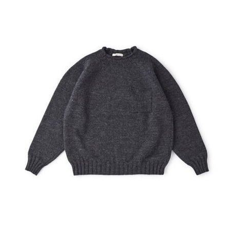 OLD JOE(オールドジョー) -TWEEDY YARN ROLL NECK SWEATER(GRAPHITE)