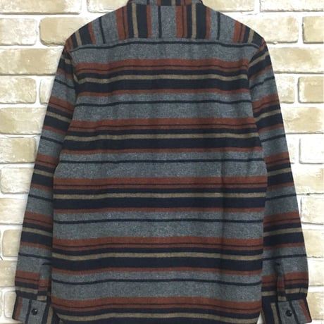 NorthNoName(ノースノーネーム) - BLANKET BORDER SHIRT(ORANGE)